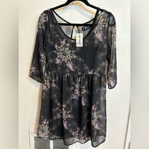 NWT Dreamcatcher wolf sheer dress S